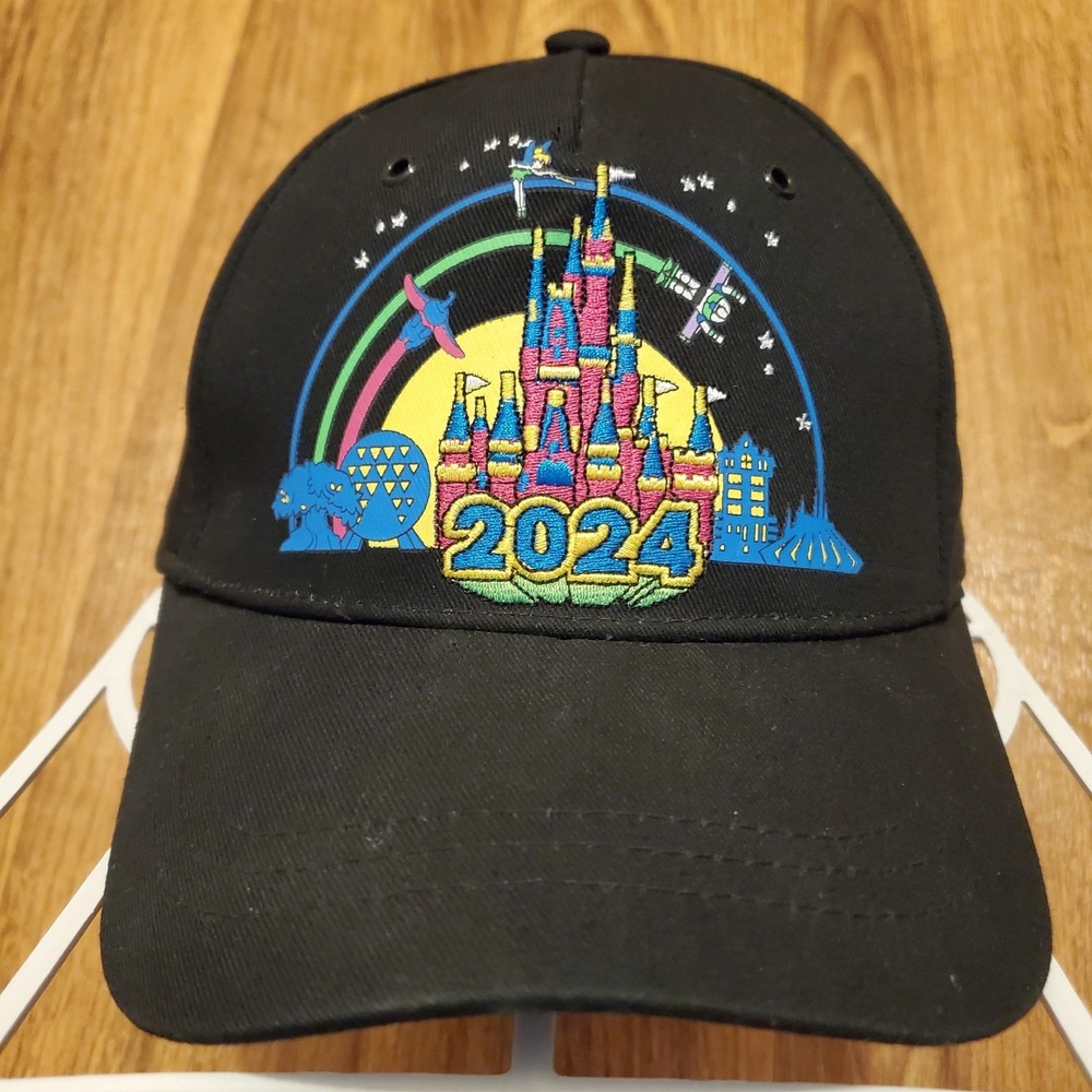 Walt Disney World‎ 2024 Castle Hat Adult Strapback Black Disney Parks